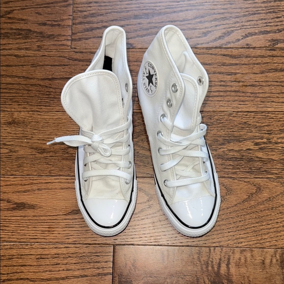 Converse All Star White High-Tops - Picture 2 of 3